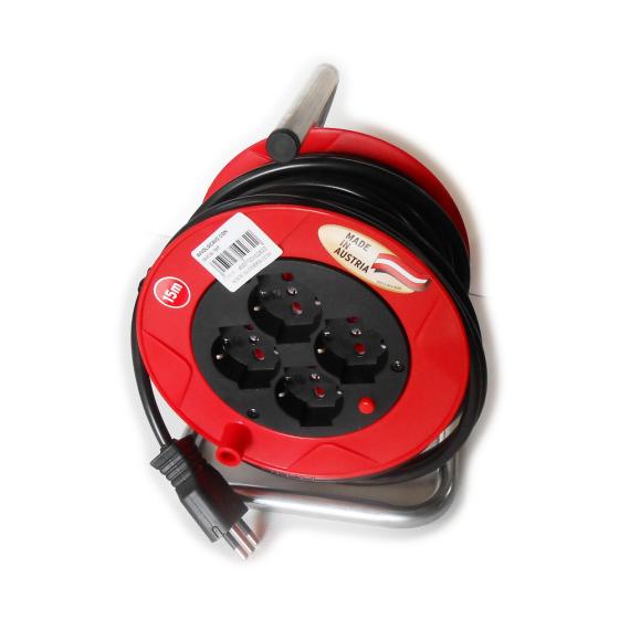 Avvolgicavo elettrico prolunga elettrica 4 prese con 15 mt cavo filo elettrico