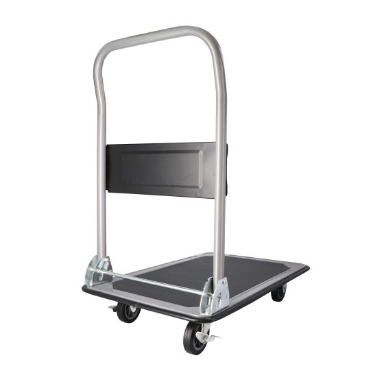 Carrello pieghevole portapacchi richiudibile carrellino piattaforma 4 ruote