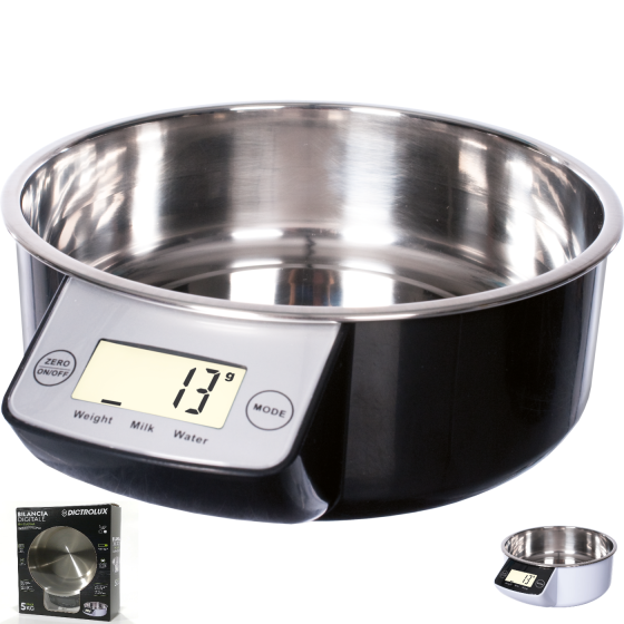 BILANCIA DA CUCINA ELETTRONICA DIGITALE DI PRECISIONE MAX 5KG CIOTOLA ACCIAIO