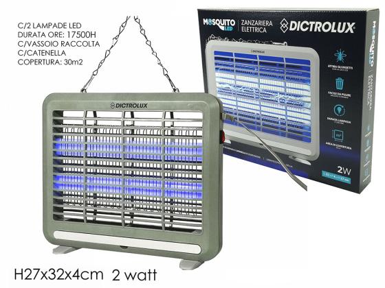 Lampada insetticida zanzariera elettrica zanzare a led fulmina anti zanzare 2W