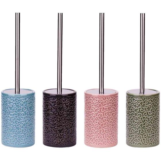 12 PZ Di SCOPINO CERAMICA 4 COLORI ASSORTITI D10,5XH40