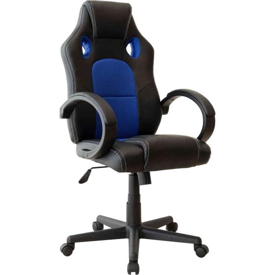 1 PZ Di *POLTRONA MOD.RACING SIMILPELLE NERA/BLU
