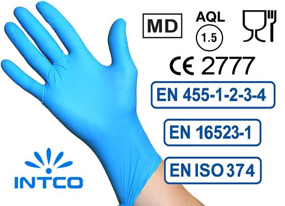 100 Guanti lavoro monouso nitrile TG L senza lattice polvere talco anallergici