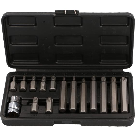 Serie set kit inserti bits chiavi a bussola cricchetto TORX maschio cassetta