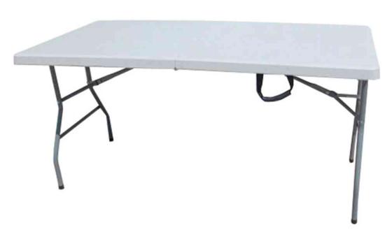 1,0 PZ Di TAVOLO IN ACCIAIO E HDPE PIEGHEVOLE 152X76XH74 CM