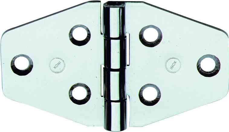12,0 PZ Di CERNIERA PERNO FISSO  854 IN INOX NAUTICA 70X40 MM