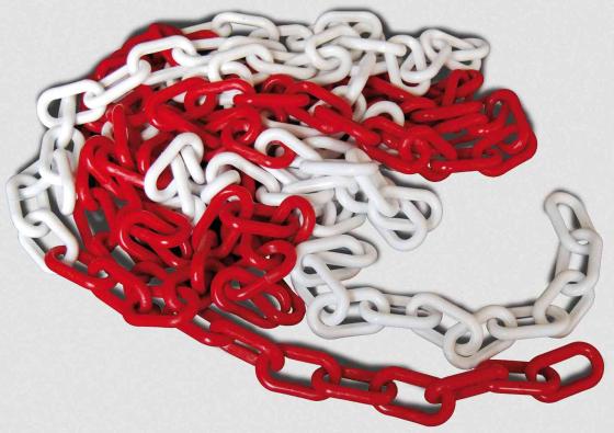 1,0 CF Di CATENA PLASTICA BIANCO ROSSO D 8 MM DA 25 M