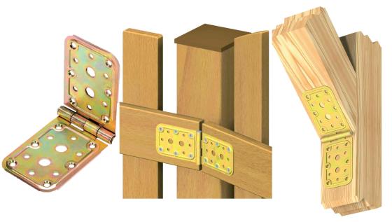 10,0 PZ Di PIASTRA 741 A CERNIERA ACCIAIO TROPIC 65X148X148 M