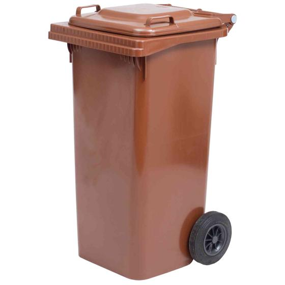 1,0 PZ Di PATTUMIERA LT.120 CON RUOTE MARRONE