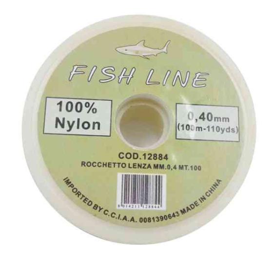 12,0 PZ Di LENZA IN NYLON D 0,4 MM ROCCHETTO 100 M