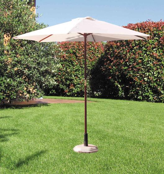 1,0 PZ Di OMBRELLONE IN LEGNO TONDO PALO 38 D 250 CM BIANCO