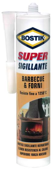 12,0 PZ Di BOSTIK SIGILLANTE BARBECUE  FORNI 530 G CARTUC