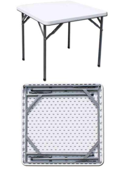 1,0 PZ Di TAVOLO IN ACCIAIO E HDPE PIEGHEVOLE  87X 87XH74 CM