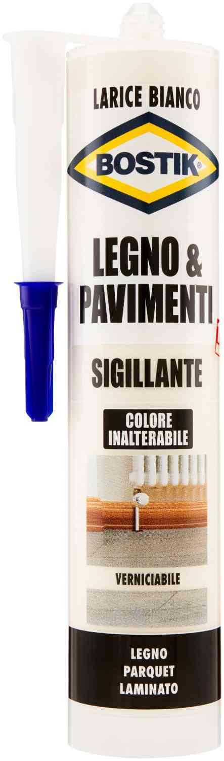 1,0 PZ Di BOSTIK SIGILLANTE LEGNOPAVIMENTI 300 ML BIANCO L.
