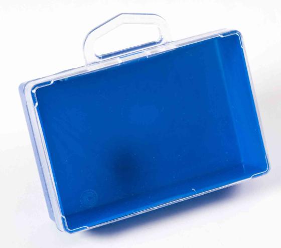 30,0 PZ Di SCATOLA PLASTICA SELF SERVICE 105X70 MM AZZURRA