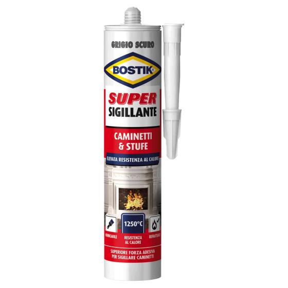 1,0 PZ Di BOSTIK MASTICE CAMINETTI E STUFE 530 G CARTUCCIA