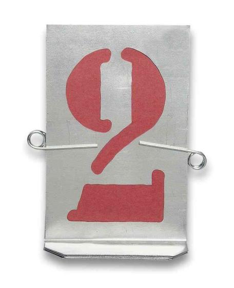 1,0 PZ Di STAMPINI TRAFORATI 10 NUMERI DA  40 MM