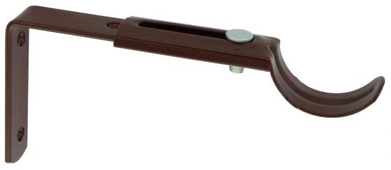10,0 PZ Di SUPPORTO METALLO BASTONE CENTRALE NOCE 22/26 CM