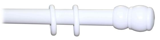 1,0 PZ Di BASTONE LEGNO A STRAPPO D 35 BIANCO 210CM S/SUPP.