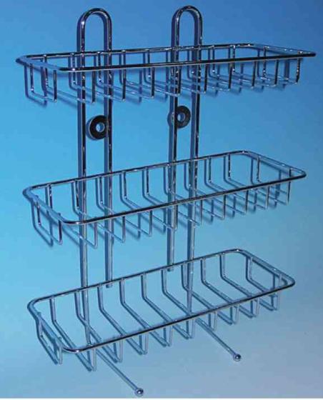 6,0 PZ Di MENSOLA GRIGLIATA A 3 RIPIANI CROMO DFW0225S