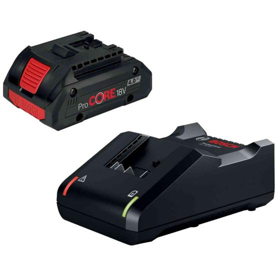 1,0 PZ Di BOSCH-B KIT 1 BATTERIA 18V-4.0 Ah + CARICABATTERIE