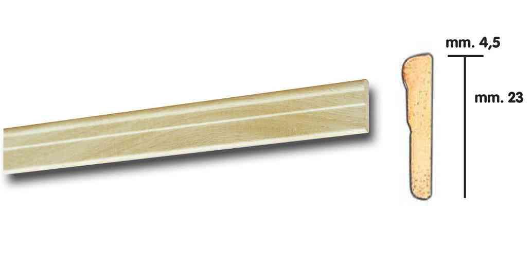 25,0 PZ Di CORNICE PER PARATI 4,5X23 BAROCCO 200 CM FRASSINO