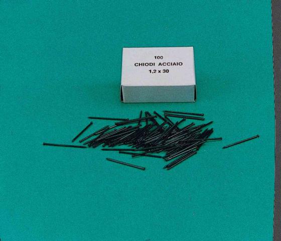 100,0 CF Di CHIODINI GRUPPINI ACCIAIO 7X30 MM SCATOLA 100 PZ
