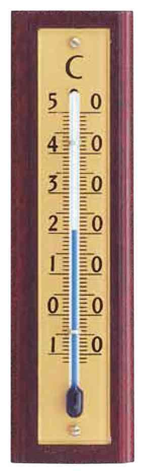 1,0 PZ Di TERMOMETRO IN LEGNO 12,5X3,5 CM                   