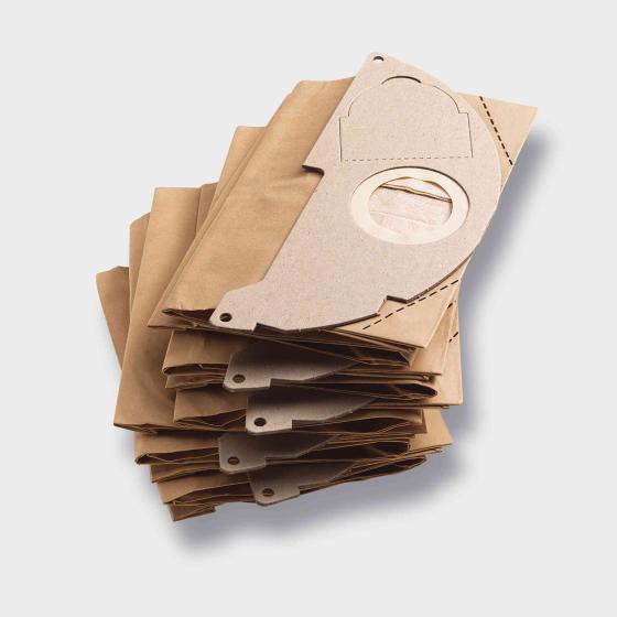 1,0 CF Di SACCHETTI FILTRO CARTA PER KARCHER MV2 DA 5 PZ