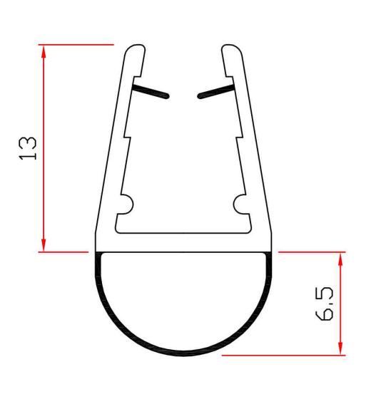 10,0 PZ Di GUARNIZIONE PER BOX DOCCIA 2 M MOD.401