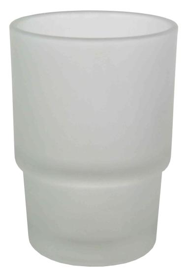 1,0 PZ Di BICCHIERE RICAMBIO PORTASPAZZ. SATINATO TONDO