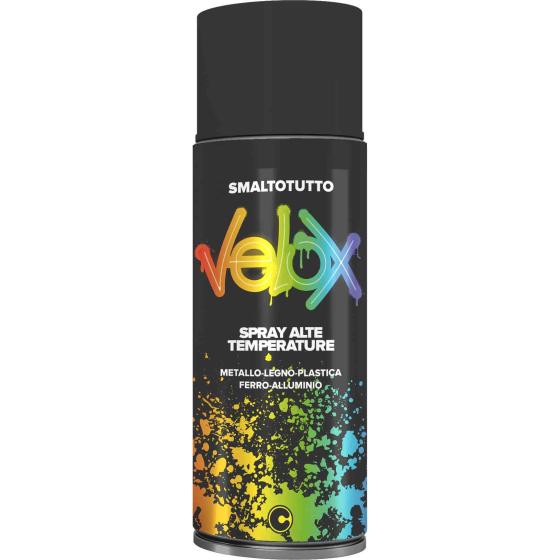 6,0 PZ Di VELOX SPRAY PROTETTIVO ALTA TEMPER. NERO 600C