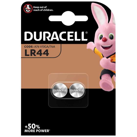 10,0 BL Di DURACELL BATTERIA A BOTTONE LR44 BL.2PZ