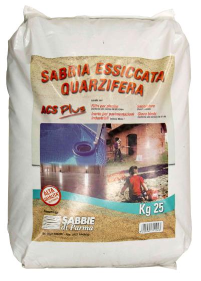 1,0 CF Di SABBIA QUARZIFERA KG.25 PER FILTRI PISCINA