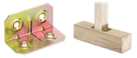 200,0 PZ Di PIASTRA 161 ANGOLARE ACCIAIO TROP 40X20X20 MM