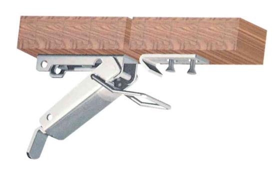 25,0 PZ Di CHIUSURA PER TAVOLO A LEVA FERRO ZINC 102 MM**
