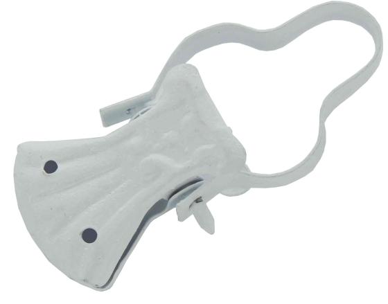100,0 PZ Di PINZA PER TENDE CON ARCO LACCATO BIANCO**