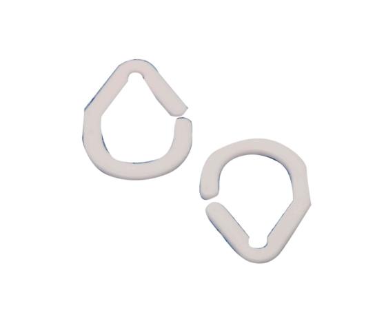 18,0 CF Di ANELLI PER TENDA DOCCIA BIANCO 16 PZ