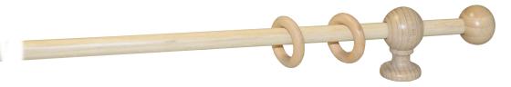 1,0 PZ Di BASTONE LEGNO A STRAPPO D 23 NATUR. 180CM C/SUPP.