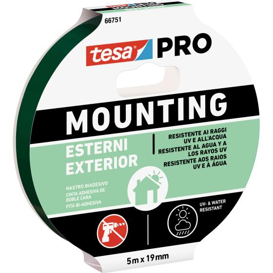 10,0 PZ Di TESA NASTRO BIADESIVO MOUNTING PRO EST. 19MMX5M