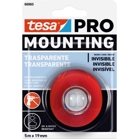 12,0 PZ Di TESA NASTRO BIADESIVO MOUNTING PRO TRASP. 19MMX5M