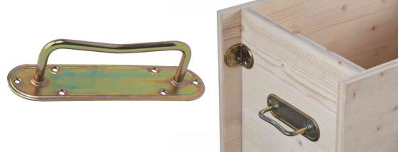 10,0 PZ Di PIASTRA 950 MANIGLIA FISSA ACC TROP 50X120 MM