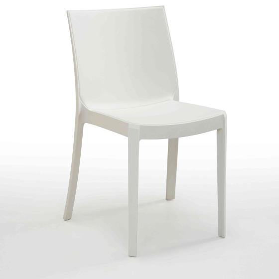 1,0 PZ Di SEDIA POLPROPILENE PERLA BIANCO