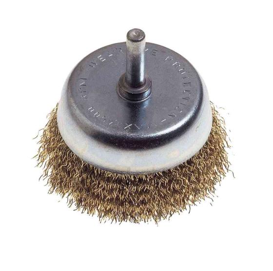 1,0 PZ Di POGGI 485.00 SPAZZOLA A TAZZA ACCIAIO G6 D 70 MM
