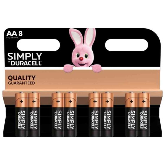 12,0 BL Di DURACELL SIMPLY ALCALINA STILO BL.8PZ. MN1500