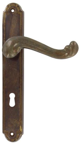 4,0 PZ Di MANIGLIA OTTONE BRONZATO BAROCCO Q. 8/90