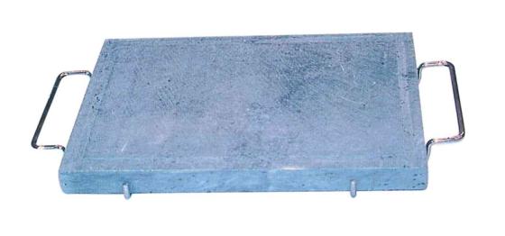 1,0 PZ Di PIETRA OLLARE CON TELAIO CROMATO 25X35X2,5 CM