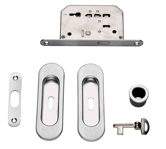 1,0 PZ Di KIT PORTA SCORR NICCHIA OVALE E CHIAVE CRO SAT