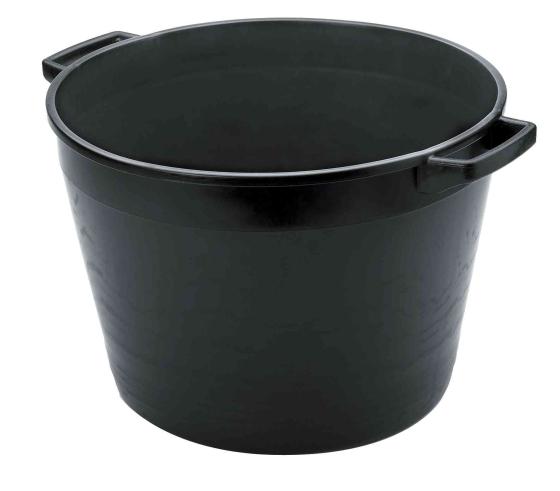 5,0 PZ Di CASSA TONDA PER MACERIE 40 L 47X33 CM NERO
