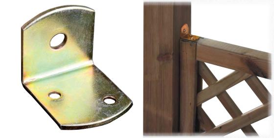 50,0 PZ Di PIASTRA 731 ANGOLARE PANNELLI ACC TROP 30X30X37 MM